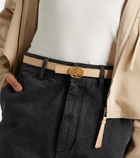 Loewe Anagram Ellipse reversible leather belt