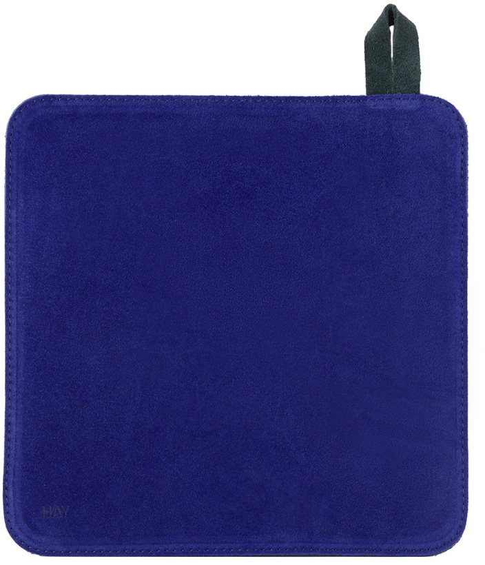 Photo: HAY Blue Suede Pot Holder Mat