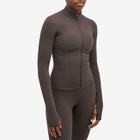 Adanola Women's Ultimate Long Sleeve Zip Up Top in Coffee Bean