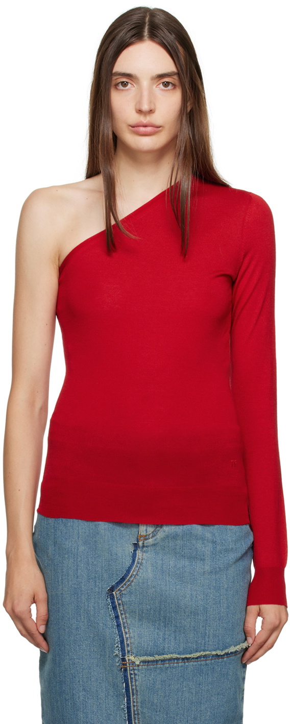 TOM FORD Red Single Shoulder Sweater TOM FORD