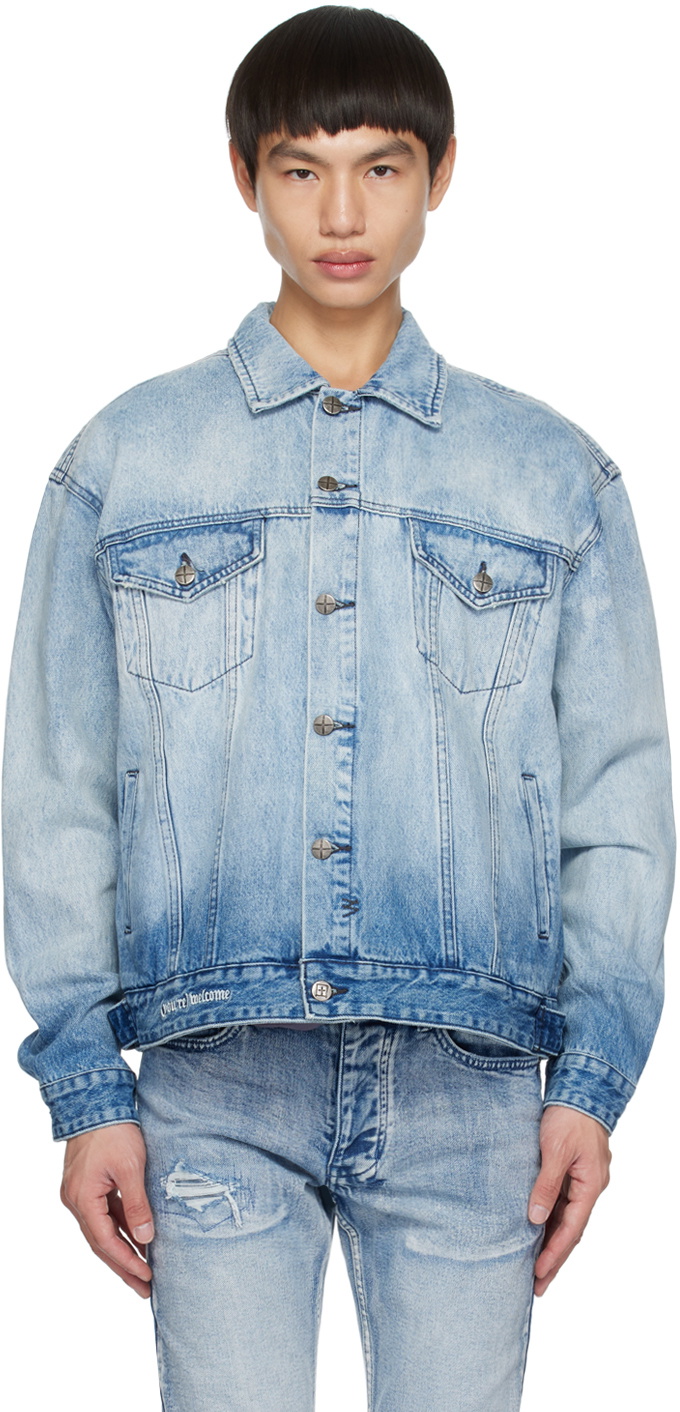 Ksubi Blue Oh G Denim Jacket Ksubi