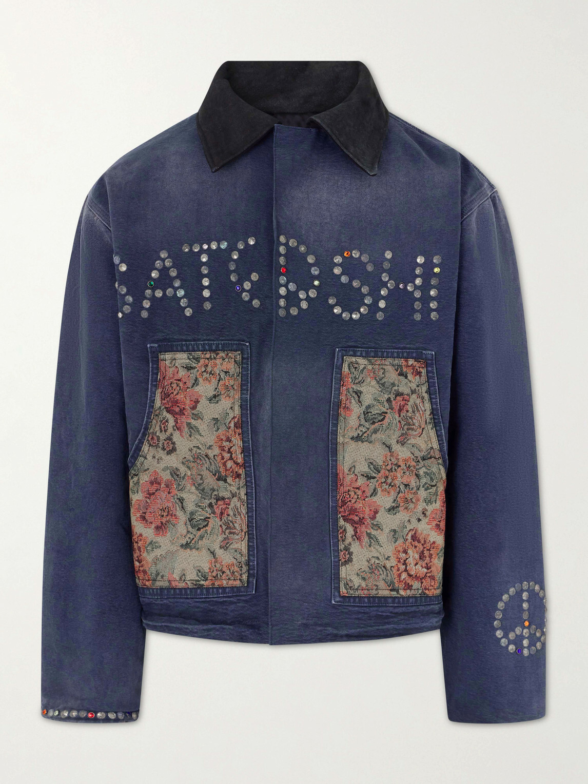 Satoshi Nakamoto - Logo-Embellished Cotton-Canvas Jacket - Blue