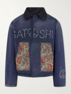 Satoshi Nakamoto - Logo-Embellished Cotton-Canvas Jacket - Blue