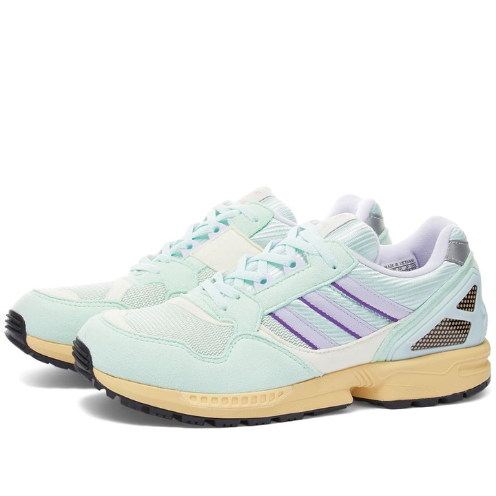 Photo: Adidas ZX 9020 Sneakers in Ice Mint/Purple/Black