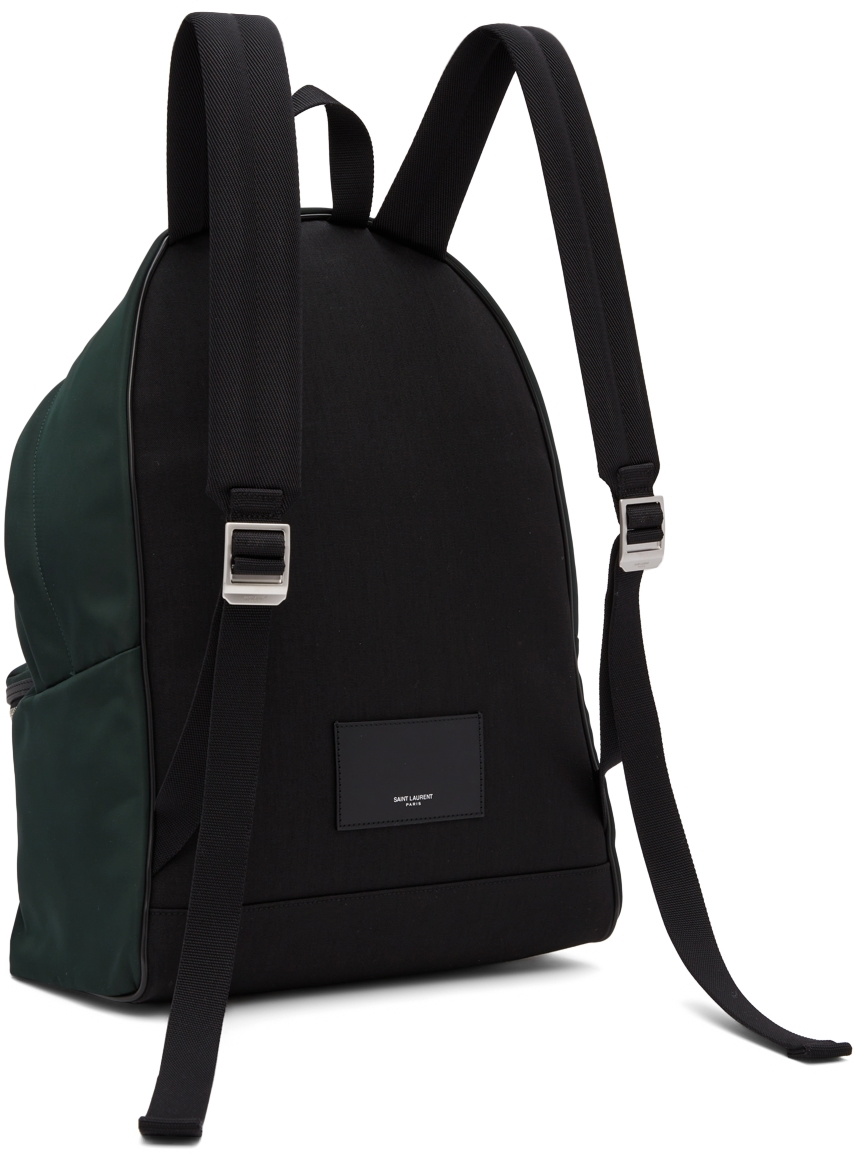 Saint Laurent Backpack With Logo in Green for Men