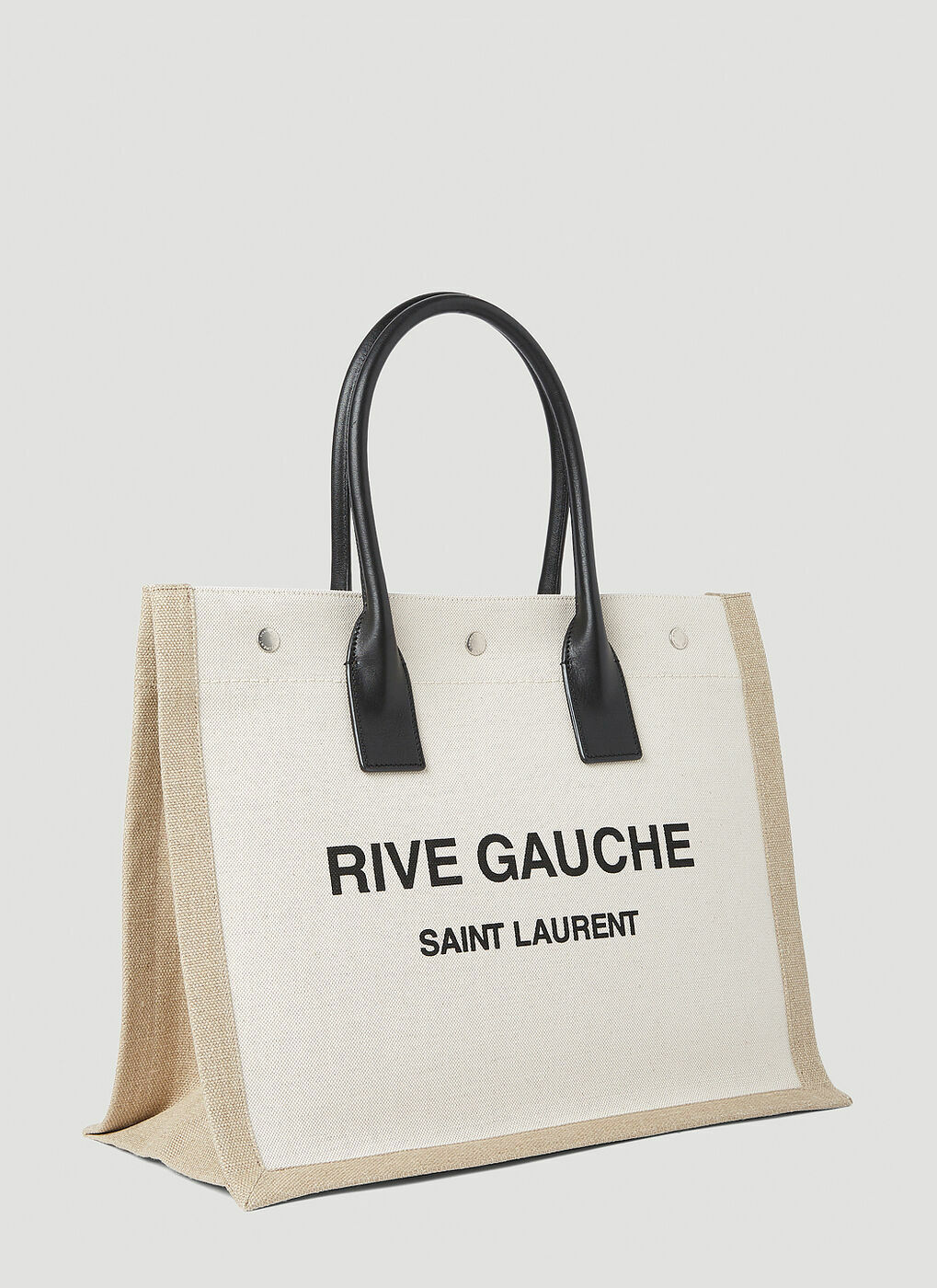 Saint Laurent Small Rive Gauche Tote Bag in Cream