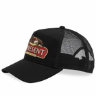 END. x Represent Eagle Trucker Cap in Jet Black 