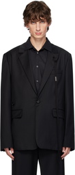 Ann Demeulemeester Black Thor Asymmetric Tailored Blazer