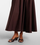 Staud Milano pleated cotton-blend maxi skirt