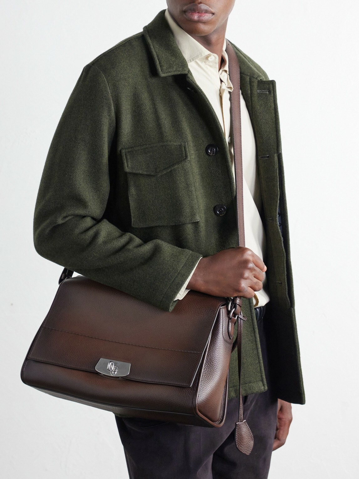 Berluti - E'Mio Duo Full-Grained Leather Messenger Bag - Brown