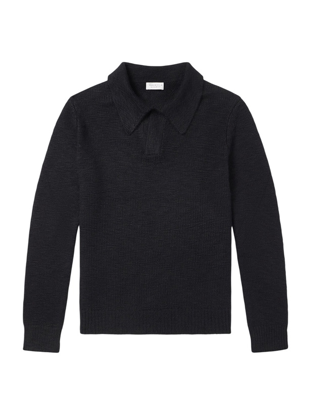 Photo: Gabriela Hearst - Aled Cashmere Polo Shirt - Black