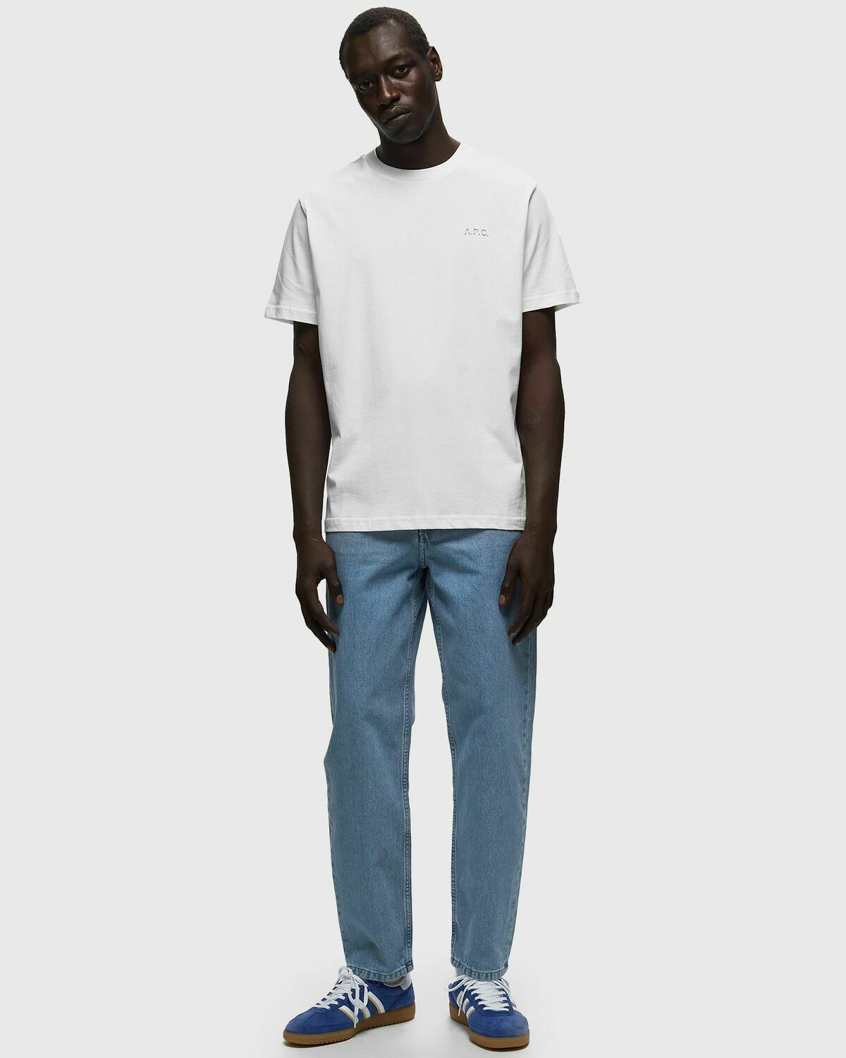 A.P.C｜SHORT-SLEEVED ROUND NECK T-SHIRTS (Nolan T-Shirt A.P.C. Men's Nolan Back Print T-Shirt in Black A.P.C.