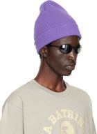 BAPE Purple One Point Knit Beanie