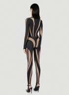 Mugler - Cut Out Illusion Jumpsuit in Black