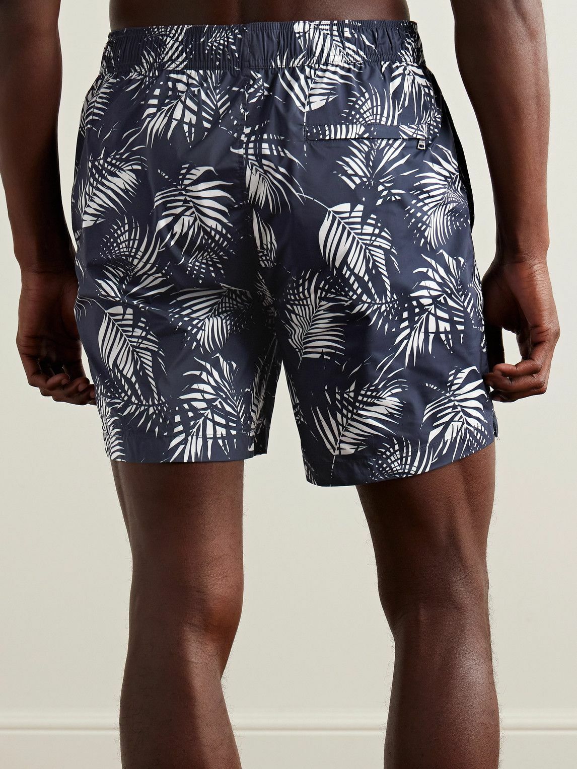 Onia - Charles Straight-Leg Mid-Length Printed Swim Shorts - Blue