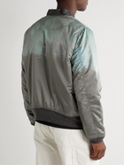 NOMA t.d. - Padded Tie-Dyed Nylon Bomber Jacket - Gray