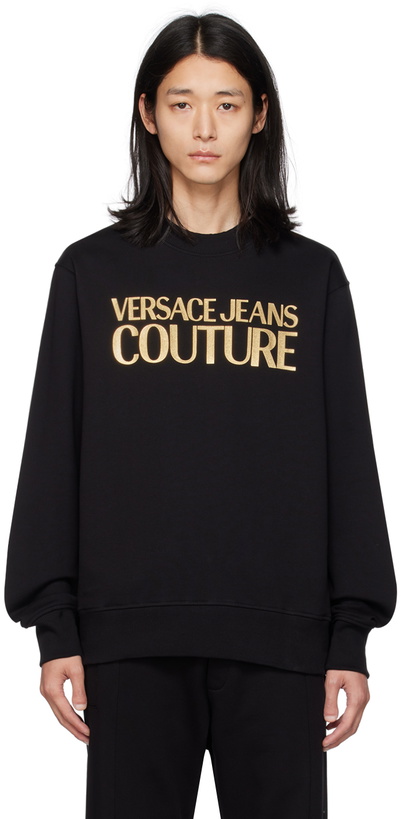 Photo: Versace Jeans Couture Black Printed Sweatshirt