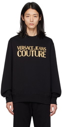 Versace Jeans Couture Black Printed Sweatshirt