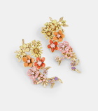 Oscar de la Renta Flower Garden enamel earrings