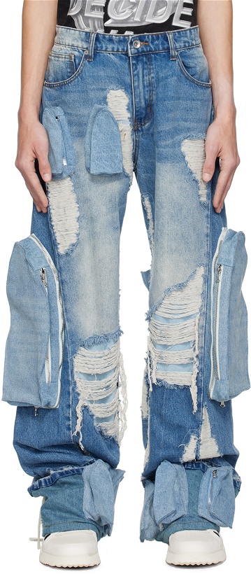 Photo: Who Decides War Blue Multipocket Jeans