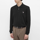 Paul Smith Men's Long Sleeve Zebra Polo Shirt in Black