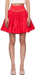 Sandy Liang Red Chumi Miniskirt