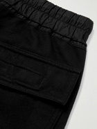DRKSHDW by Rick Owens - Mastodon Tapered Cotton-Jersey Cargo Sweatpants - Black