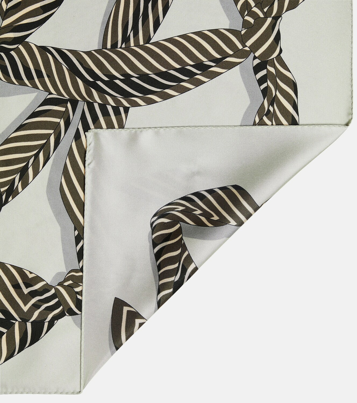 ヘアアクセサリー TOTEME Logoed silk foulard Toteme Logo silk scarf Toteme