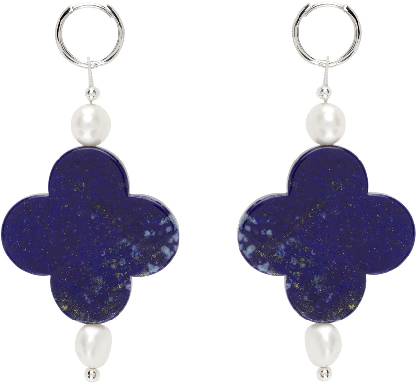 Santangelo Silver & Blue Taro Earrings