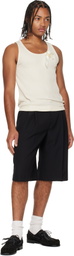 Simone Rocha Off-White Ribbon Daisy Tank Top
