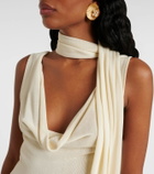 Aya Muse Scarf-detail draped maxi dress