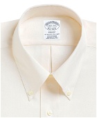 Brooks Brothers Men's Regent Regular-Fit Dress Shirt, Button-Down Collar | Ecru