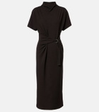 Brunello Cucinelli Gathered jersey midi dress