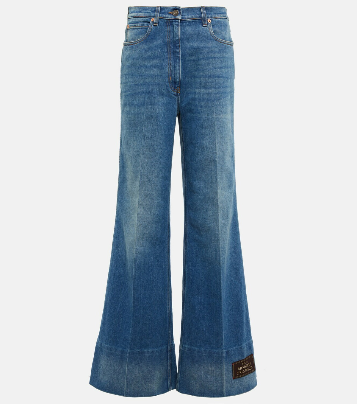 デニム・ジーパン GUCCI FW25 Denim wide-leg jeans (816971XDC7S 4009) 812268_XDC7S_4009_001_100_0000