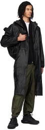 RAINS Black Rolltop Contrast Large Backpack