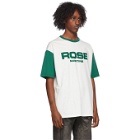 Martine Rose White and Green Contrast T-Shirt