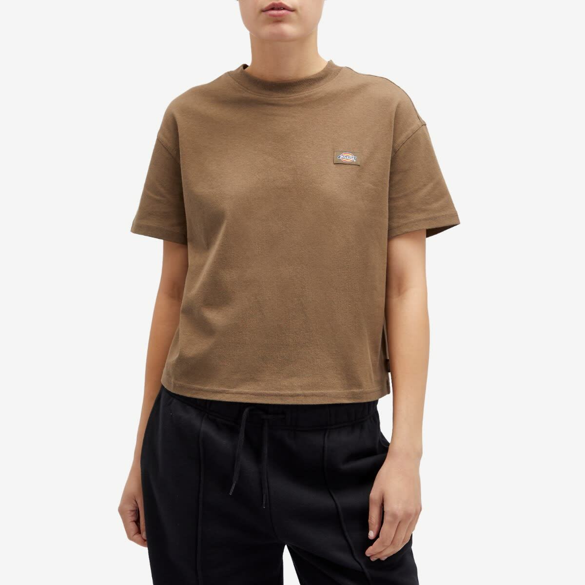 Dickies Women's Oakport Boxy T-Shirt in Mushroom