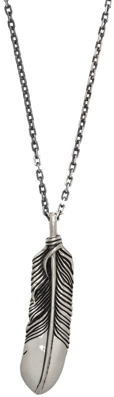 AMBUSH Silver Feather Charm Necklace Ambush