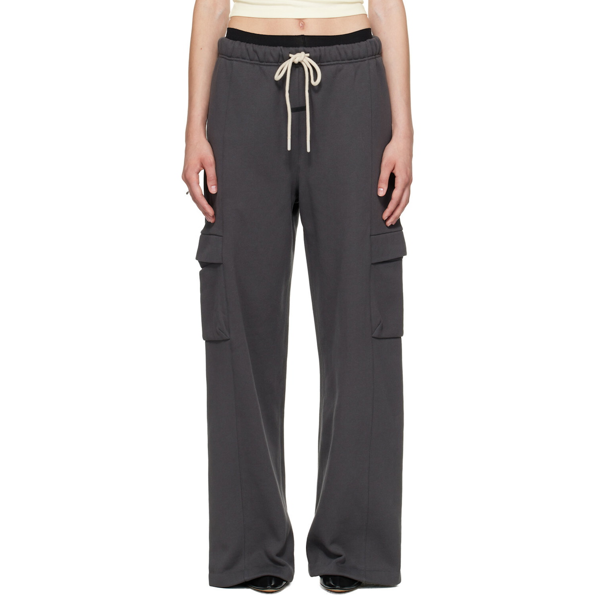 Fear of God ESSENTIALS Gray Cargo Relaxed Sweatpants