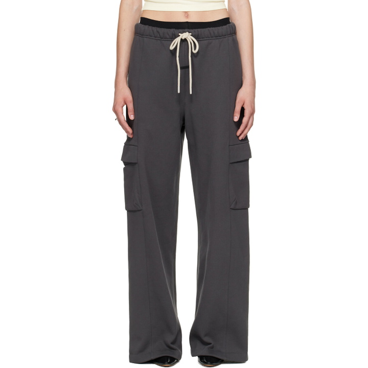 Photo: Fear of God ESSENTIALS Gray Cargo Relaxed Sweatpants