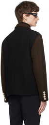 Ernest W. Baker Black & Brown Four-Pocket Jacket