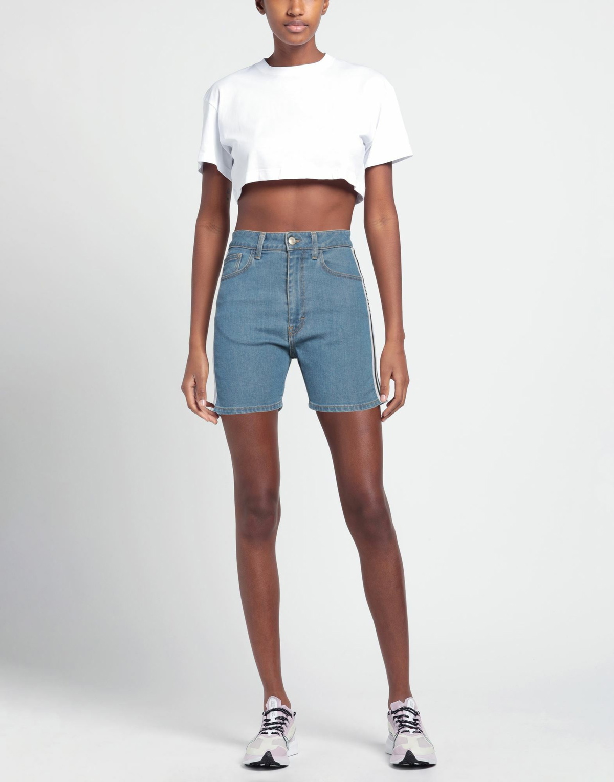 Gcds Womens Denim shorts in Blue