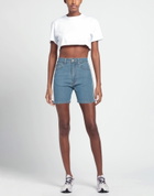 Gcds Womens Denim shorts in Blue