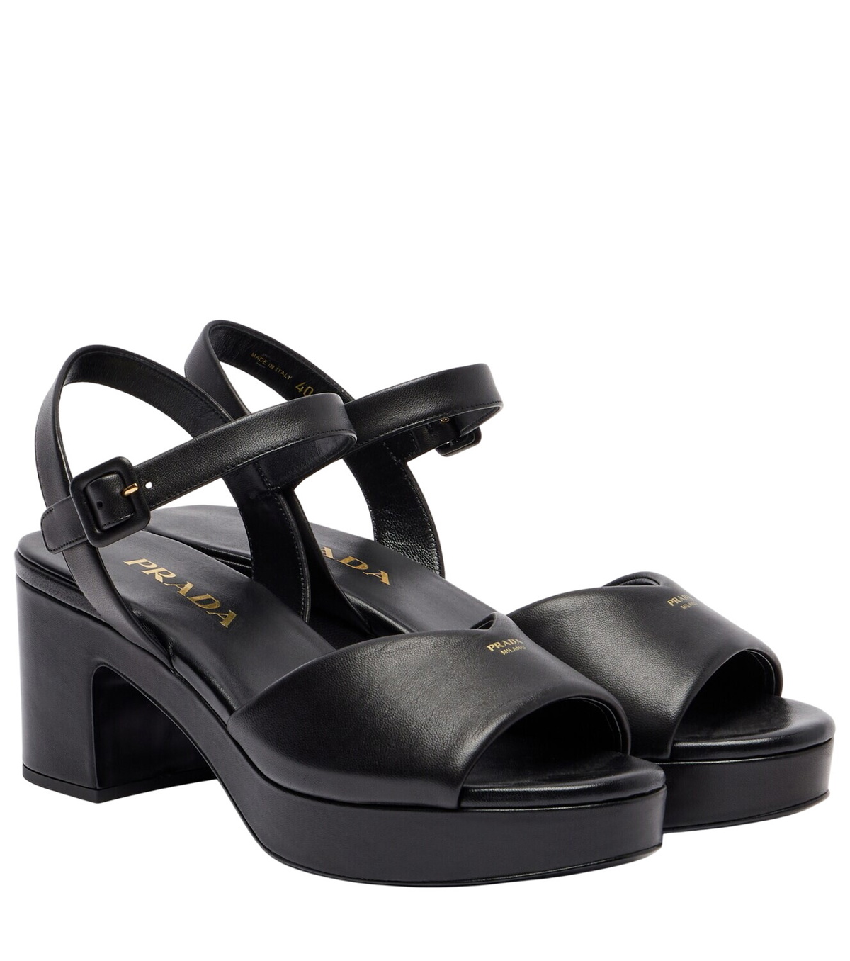 靴 PRADA leather ribbon strap heels black 靴 PRADA leather ribbon strap heels black PRADA WOMEN SHOE