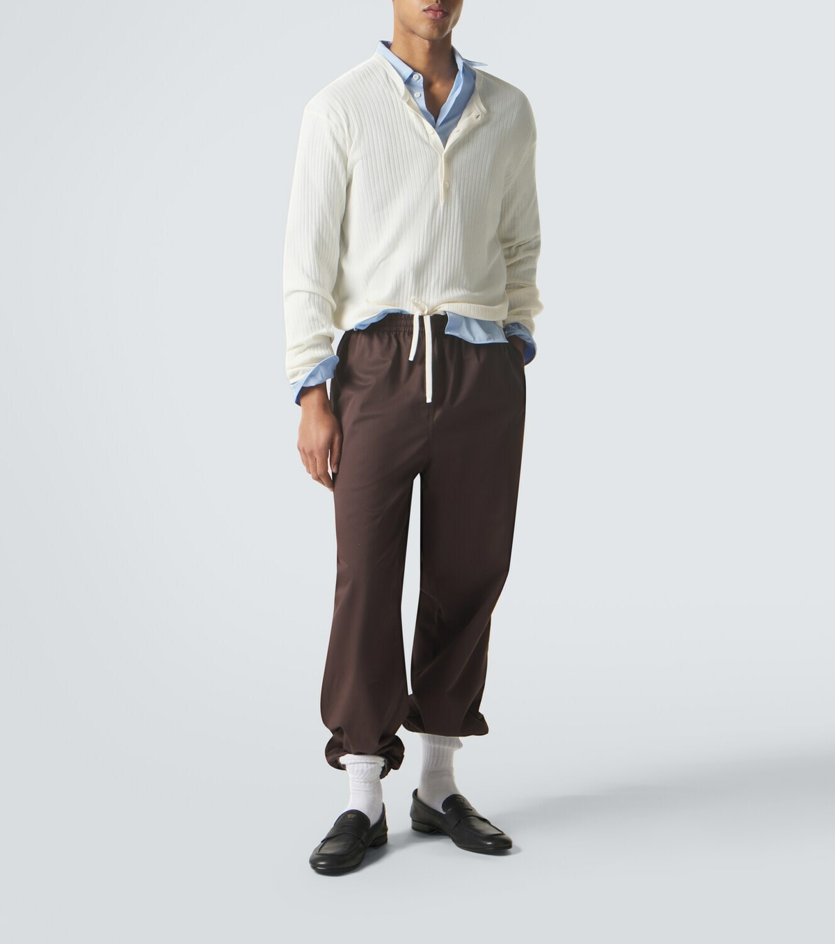 Miu Miu Cotton twill tapered pants