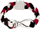 Hugo Red & Black Stacked Logo Bracelet