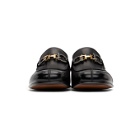 Salvatore Ferragamo Black Ornament Loafers