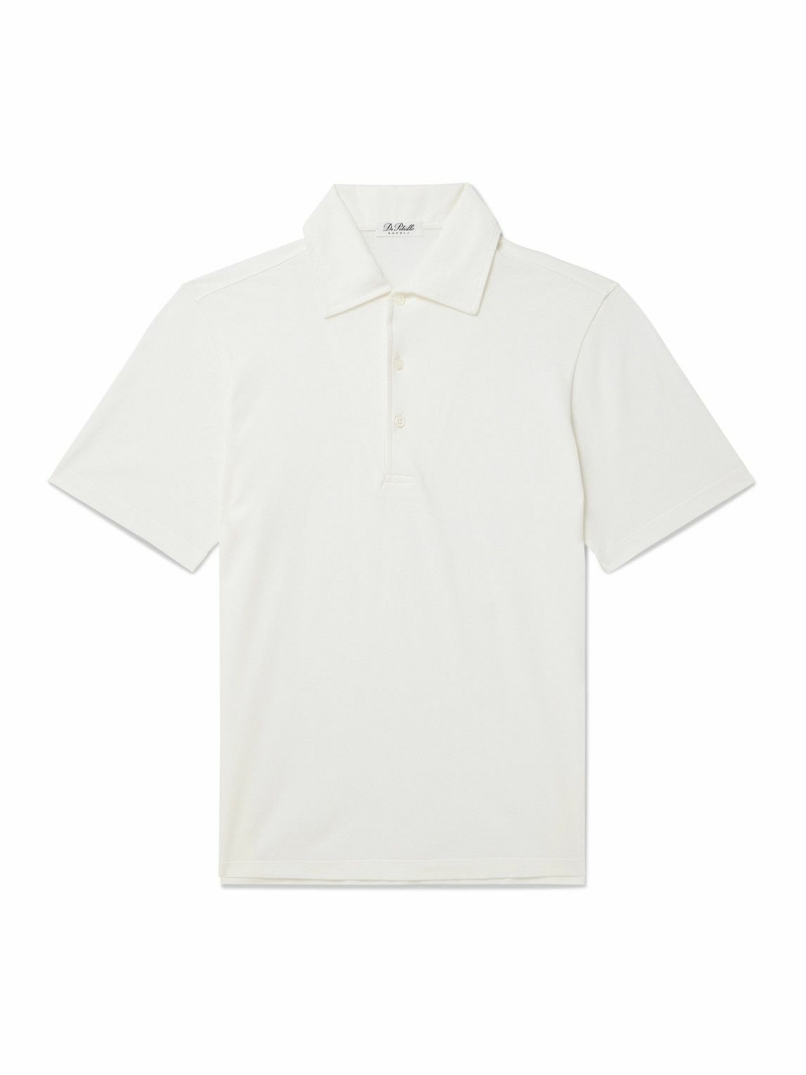 De Petrillo - Cotton-Piqué Polo Shirt - White