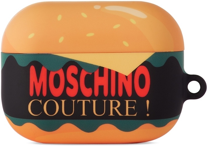 Photo: Moschino Orange & Black Hamburger AirPods Pro Headphone Case