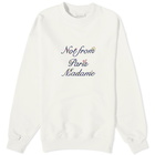 Drole de Monsieur Men's Drôle de Monsieur Floral Logo Crew Sweat in Cream